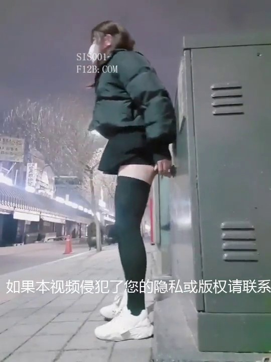 极品小姐姐户外寻求刺激街边配电箱上的假阳具后入抽插，被路人发现拿出假阳具准备插穴【水印】