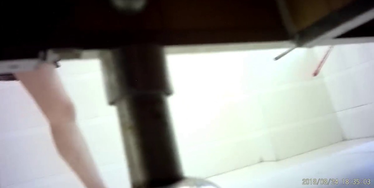 十二月最新流出  厕所偷拍 跟着女友上厕所，变态男对着女厕撒尿-8