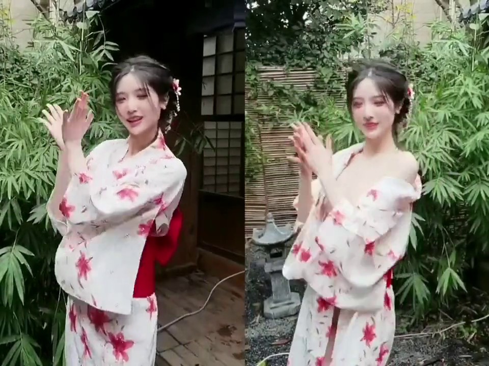 推特上海网红 橙子喵酱 反差和服舞蹈