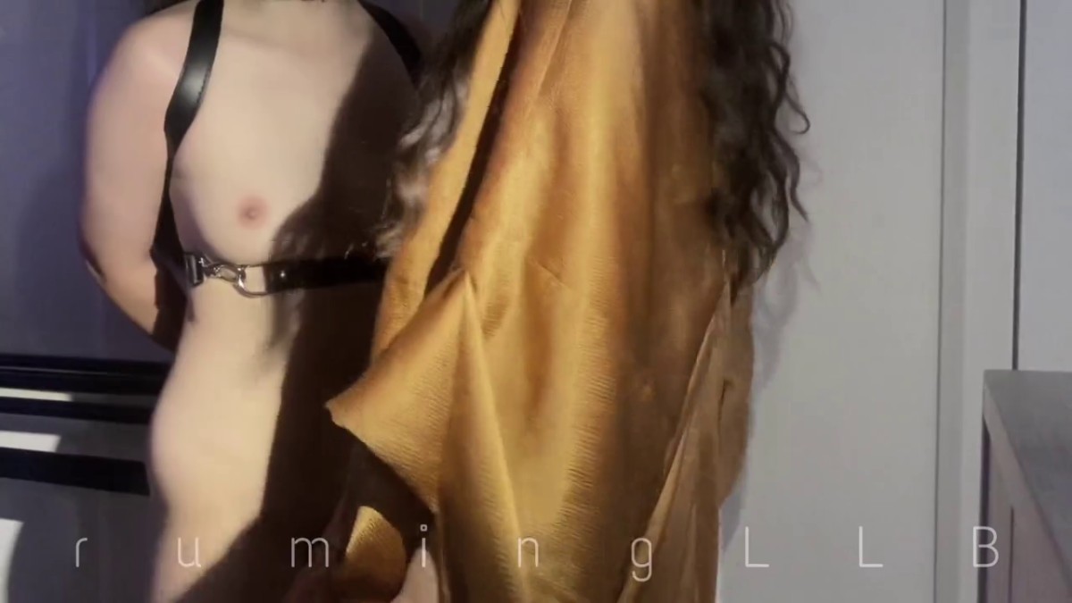 女主人调教小母狗⚡极品尤物气质百合女神〖乳名LLB〗拘束在衣柜里的小狗，被主人牵出来鞭打调教1