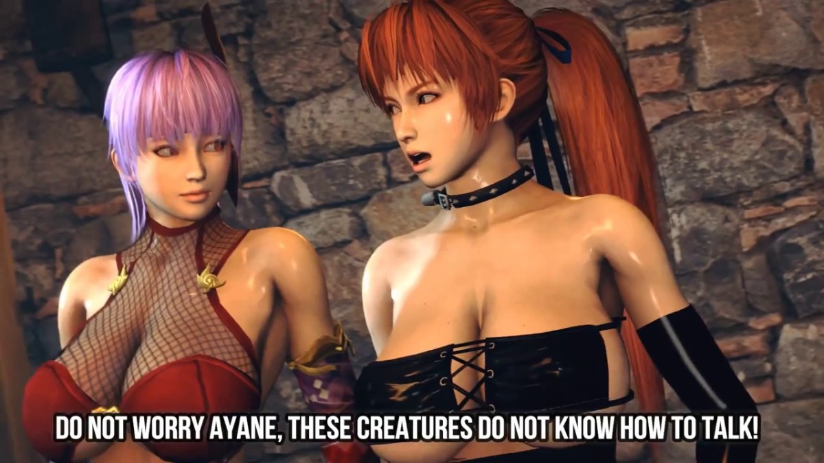 最新3D同人游戏改编《死或生霞和绫音公主的奴隶地狱》两女神与魔界恶魔群体盛宴 全程CV语音 高清1080P版