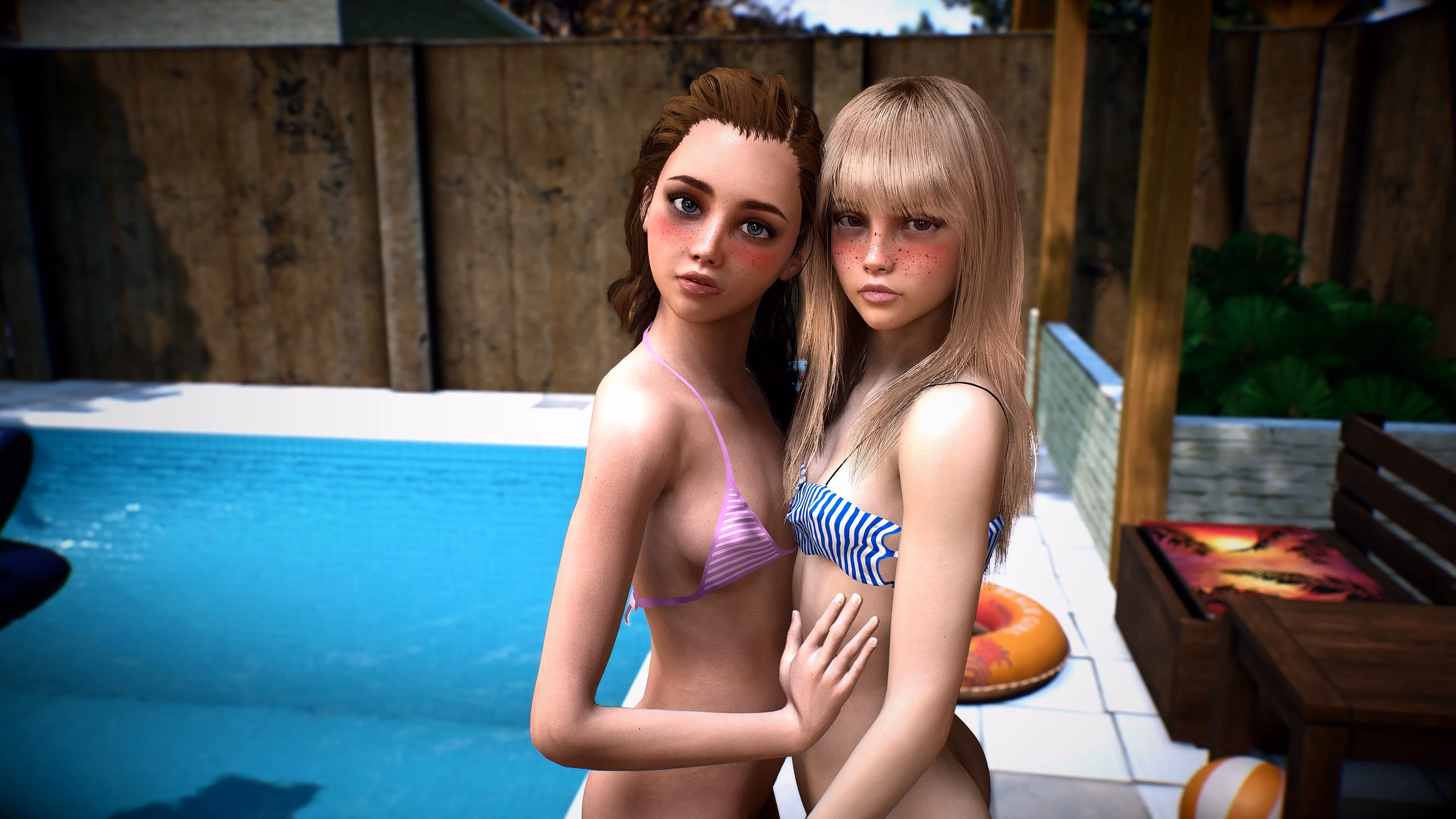 萨莎的初体验：泳池边的背德姐妹（Sasha's Initiation）v1.0 精翻汉化 游戏截图 8