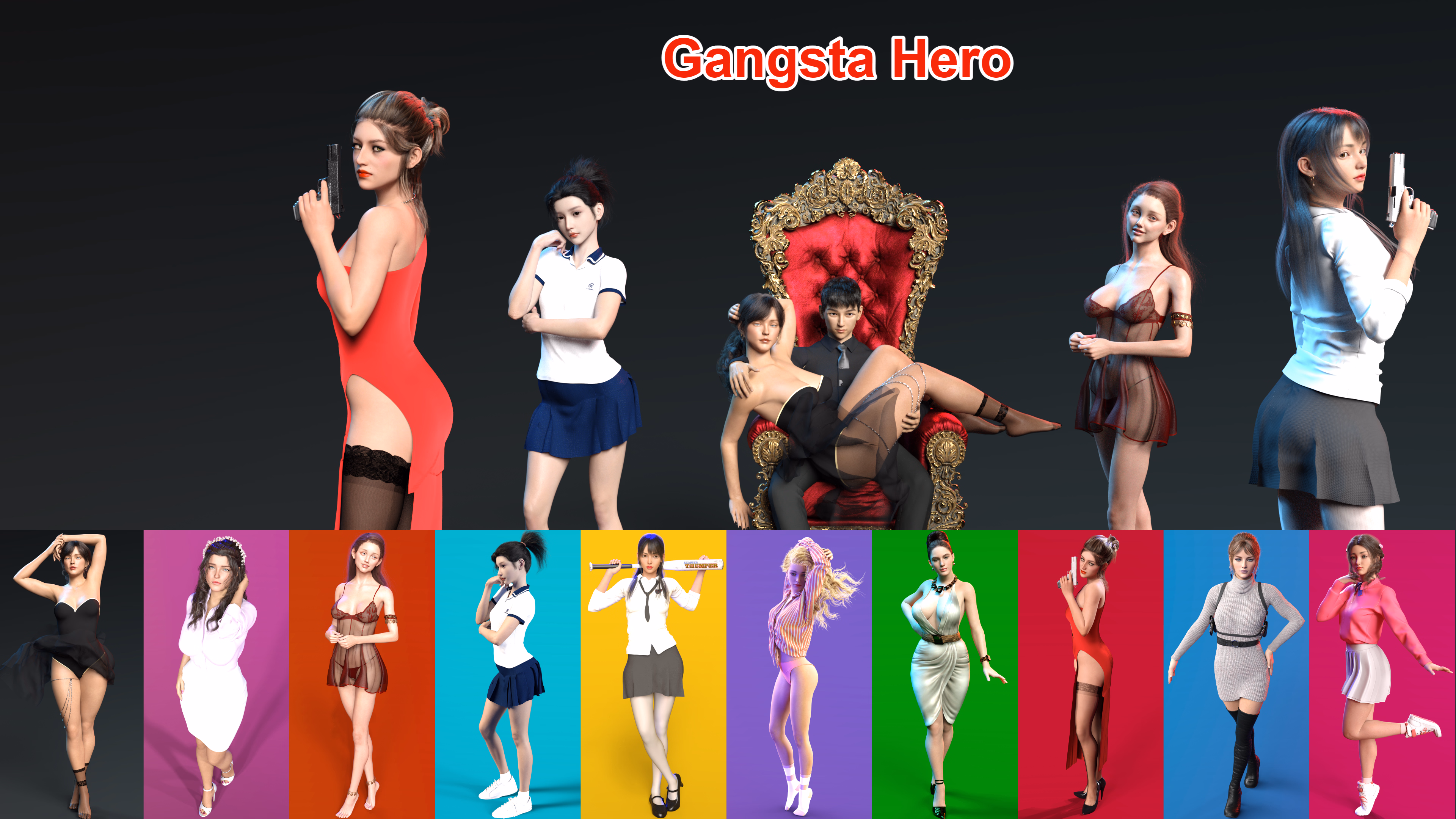 黑帮英雄：武术后宫（Gangsta Hero）v0.01 精翻汉化 游戏截图 1