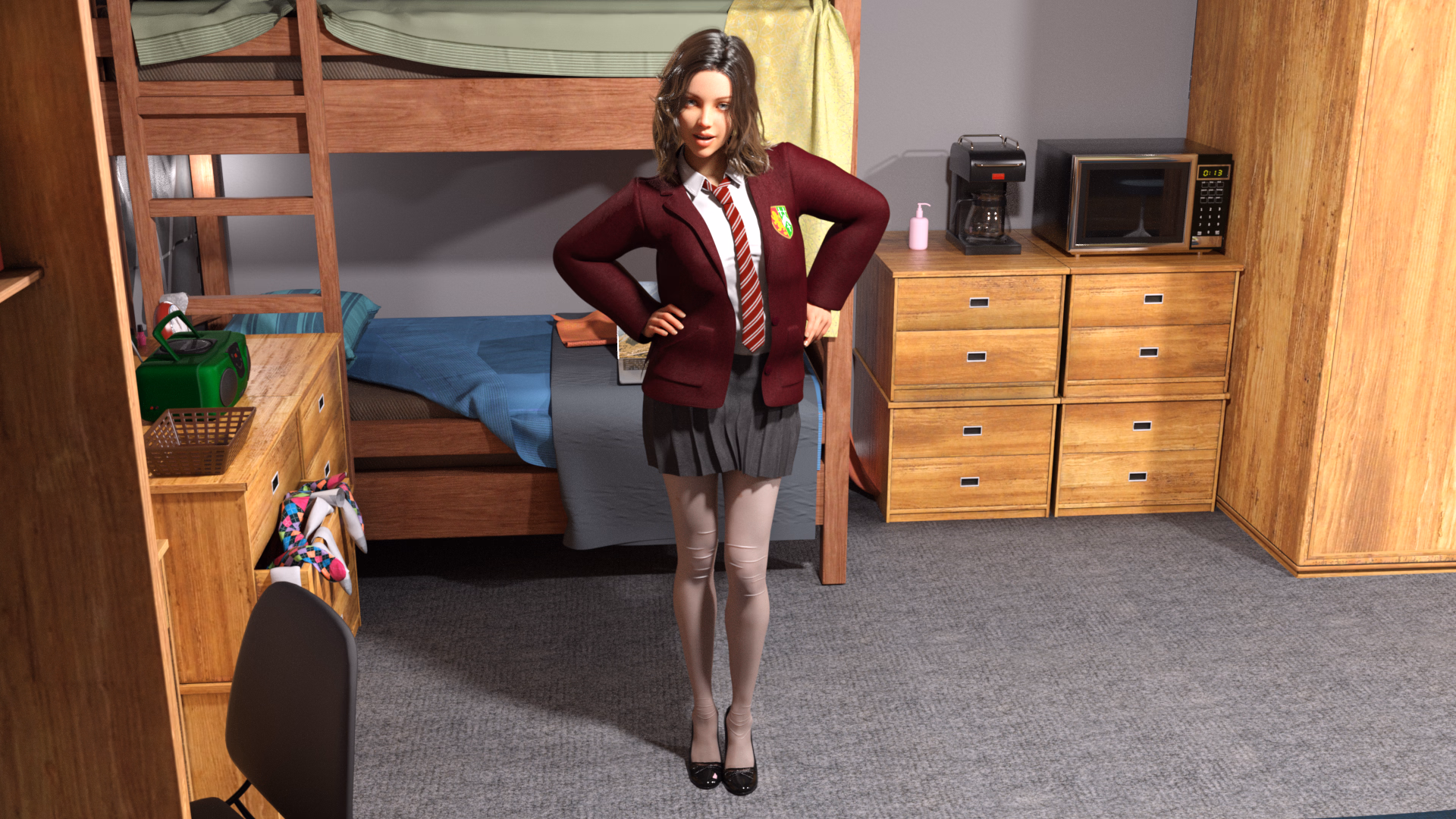 学院之恋:入驻女校的后宫(Academy Love)v0.4a 精翻汉化 游戏截图 5