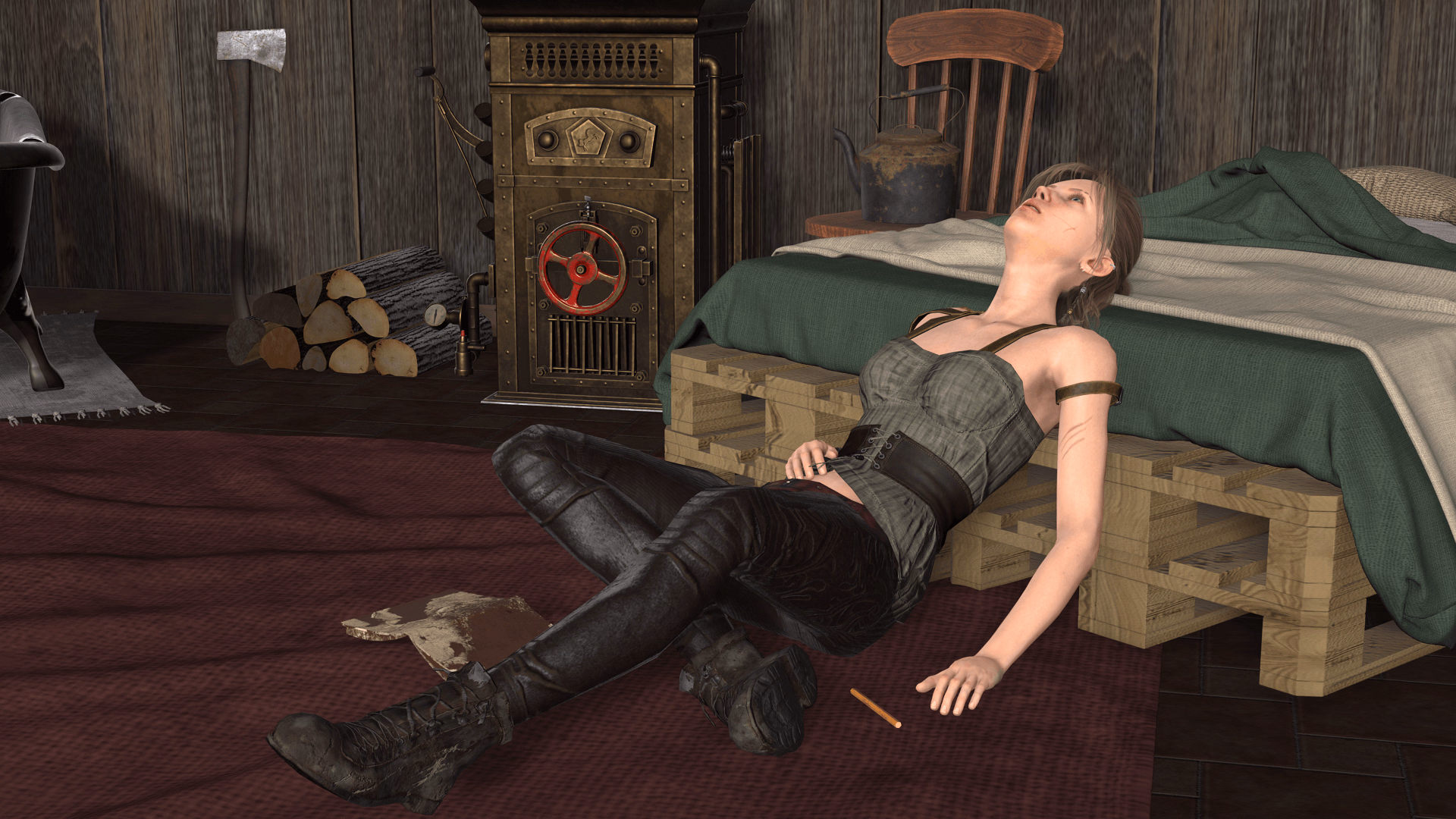 孤屋欲灵：少女丧尸的调教（Teen Zombie in Your Cabin）v1.0 精翻汉化 游戏截图 4