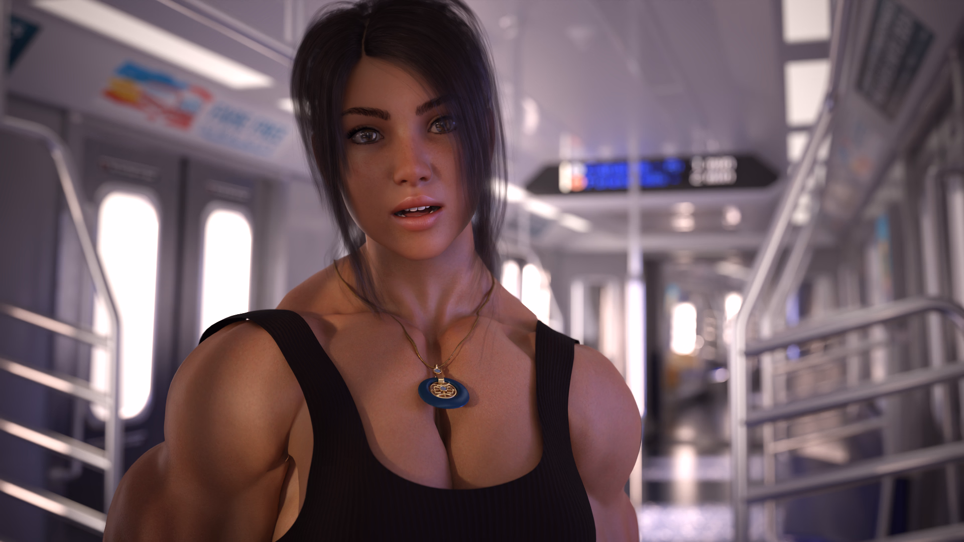 肌肉列车：继母与继妹的日常（Muscle Journey）v0.3 Public 精翻汉化 游戏截图 2