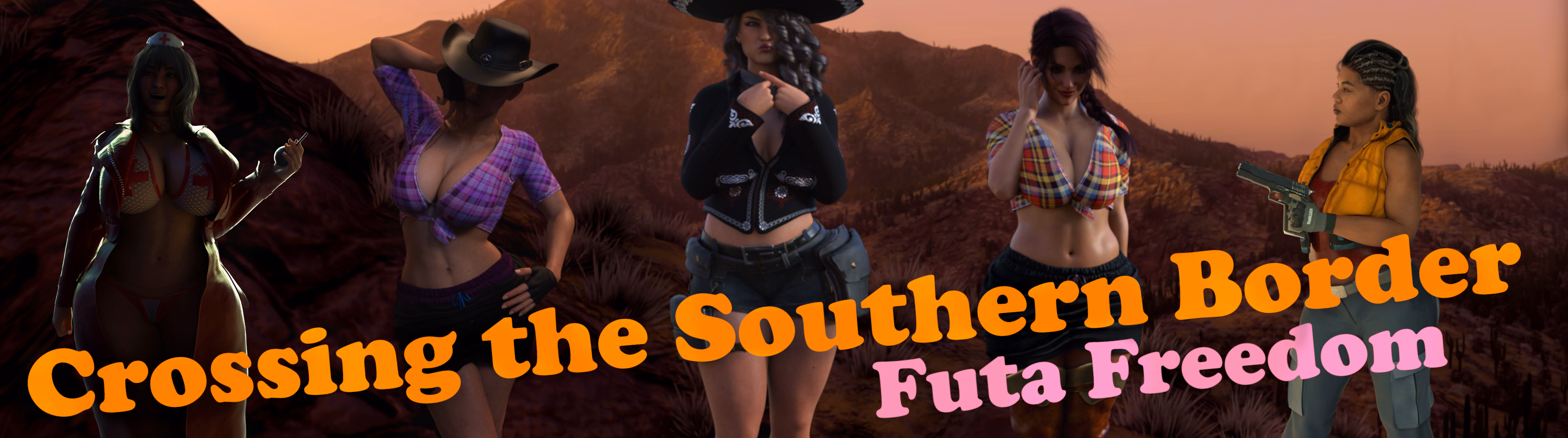 穿越南部边境：扶她自由（Crossing the Southern Border: Futa Freedom）v0.63 精翻汉化 游戏截图 1