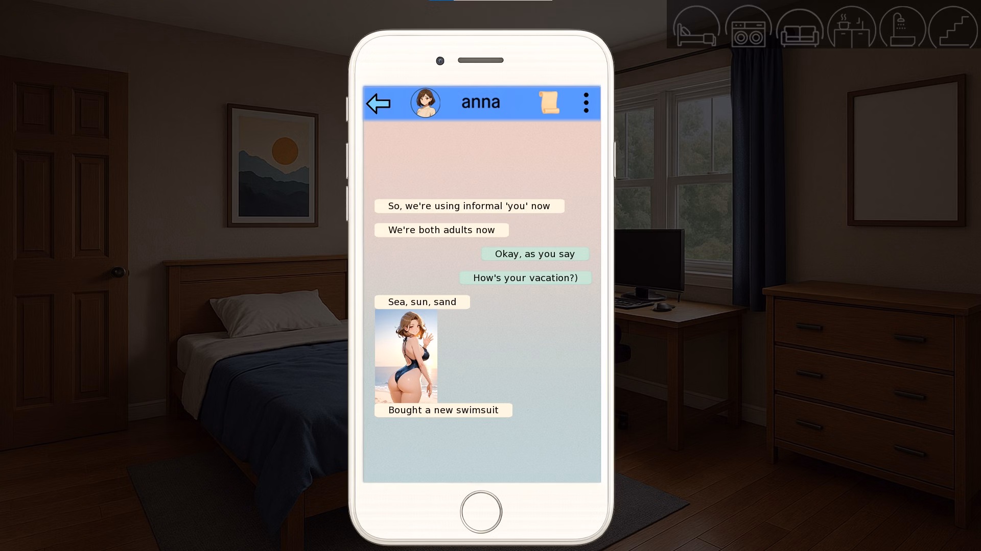 同一屋檐下：与三位少女的同居日常（Under One Roof: Step by Step）v0.4 demo 精翻汉化 游戏截图 3