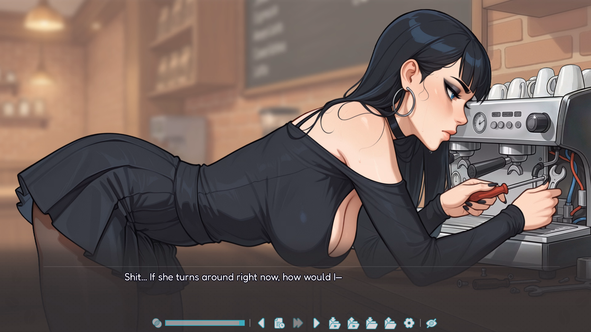 淫乱咖啡馆：伪娘与扶她的肉体招待（Femboy & Futa Cozy Cafe）Demo 精翻汉化 游戏截图 2