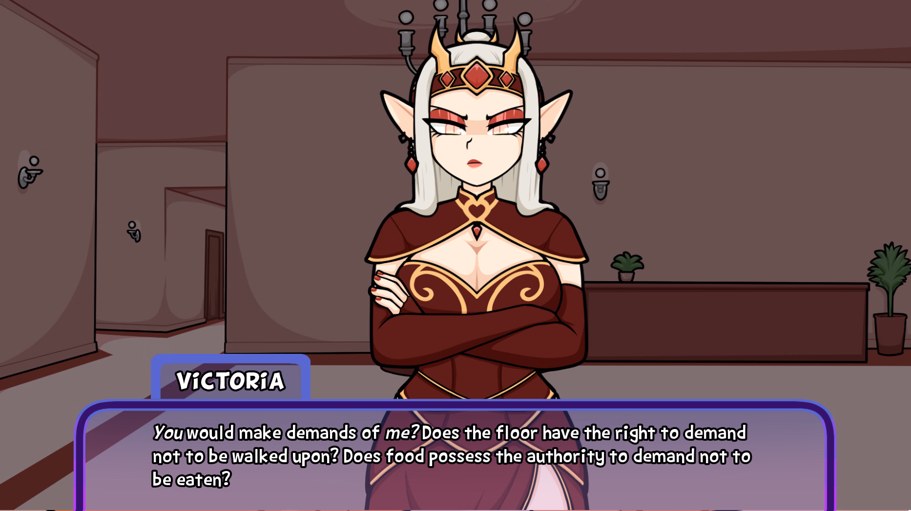 巨乳精灵管家：侏儒的屈辱侍奉（Solsaxiom: A Giant Elf Butler Sim）v1.0 精翻汉化 游戏截图 5