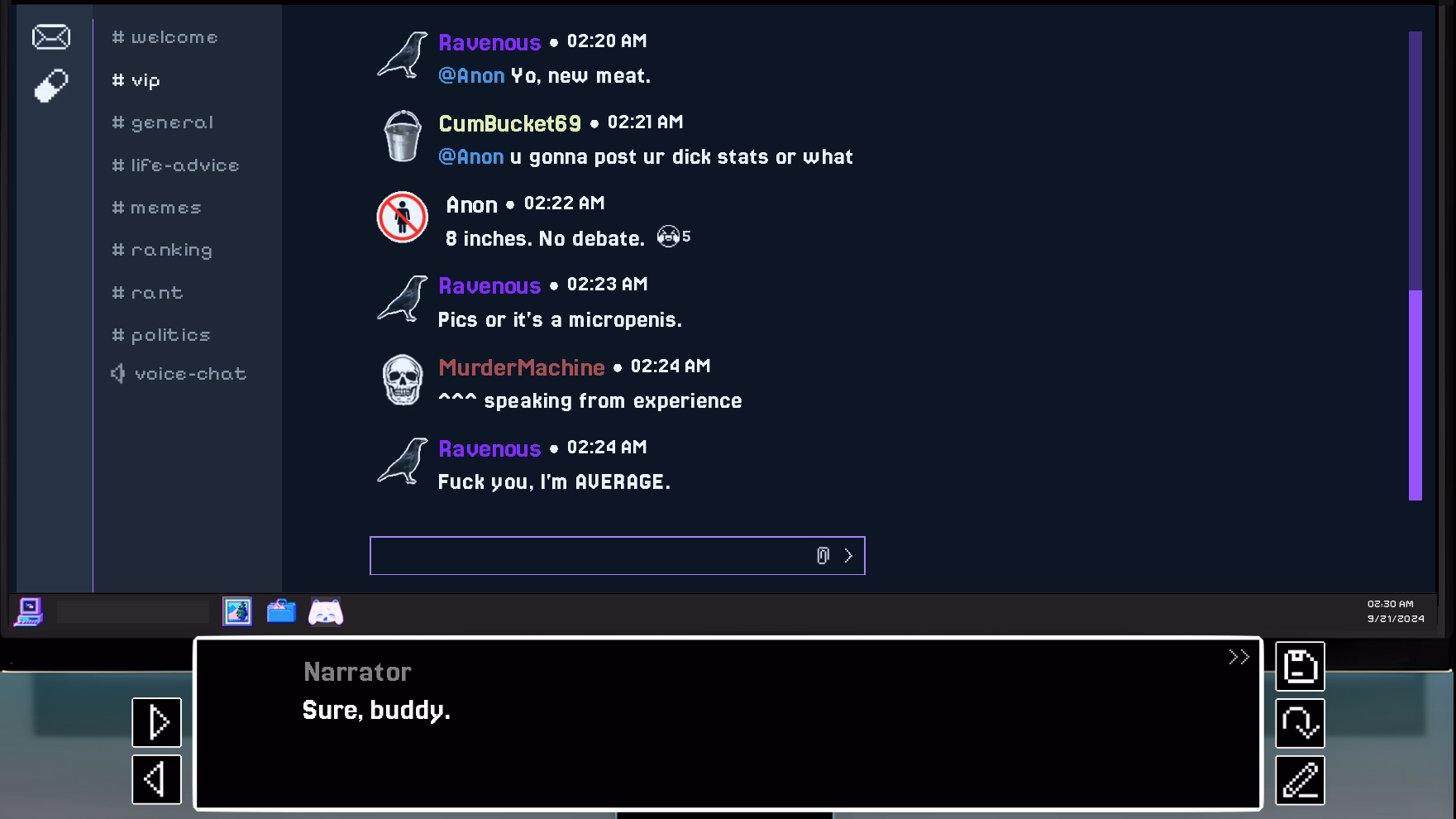 屌丝逆袭：废柴宅男的后宫调教群（Incel Server）demo 精翻汉化 游戏截图 7