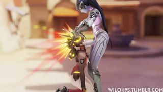Widowmaker Facefucks Mercy - Wiloh95