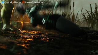 Dark Elf Railed by Orc