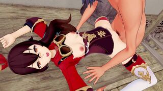 Genshin Amber in the Tavern