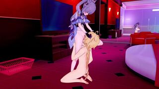 Keqing x Aether Cunnilingus