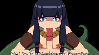 Getting Caught In A Lamia Girl Tongue Job