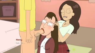 Tricia forced Nancy to suck their friends brother cock