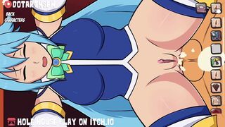 Aqua Konosuba Bent Over Doggystyle Creampie - Hole House