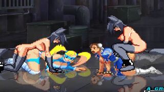 Kuromaru inu dogs X Chun-Li & Rainbow Mika