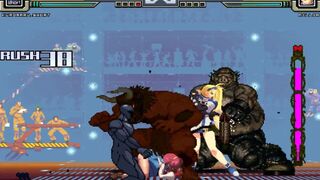 Kuromaru & Minotaur & Buta vs Millia & Athena & Iroha (gettag)