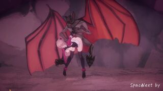 Vivi and the magical island - Vivi attacked by oversized bats.