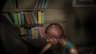 Feeding Lara Croft some cum