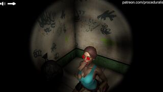 Lara in lingerie sucking dick