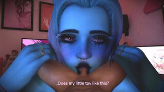 Giantess Forced Blowjob by Cute Succubus