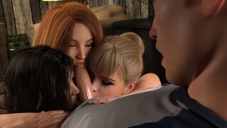 Getting a Trio Blowjob from your Mom, Step-Mom and Aunt!