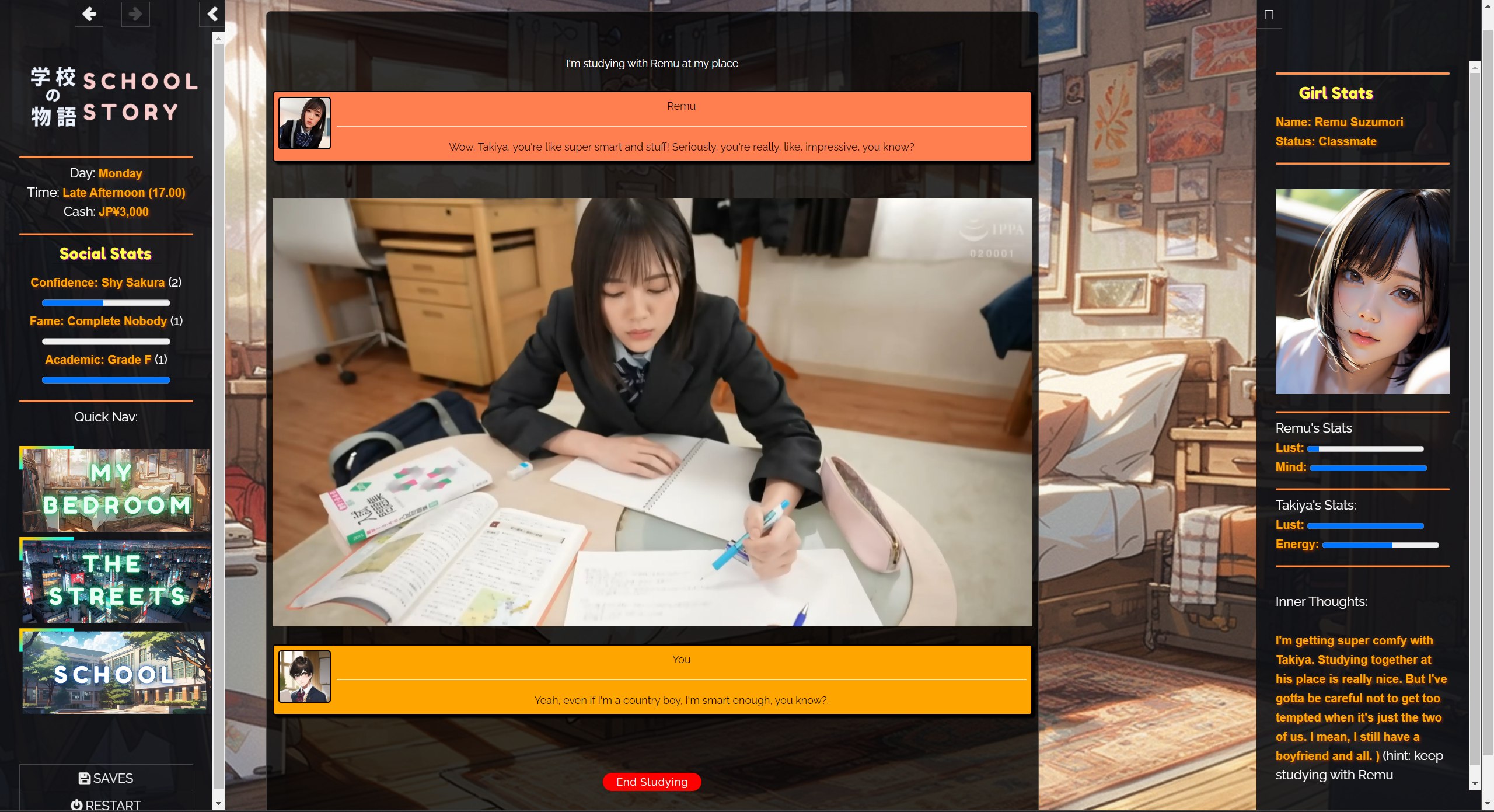HTML/汉化/真人丨学校の物语 Gakko No Monogatari V0.29 浏览器汉化 【20260224】 游戏截图 4