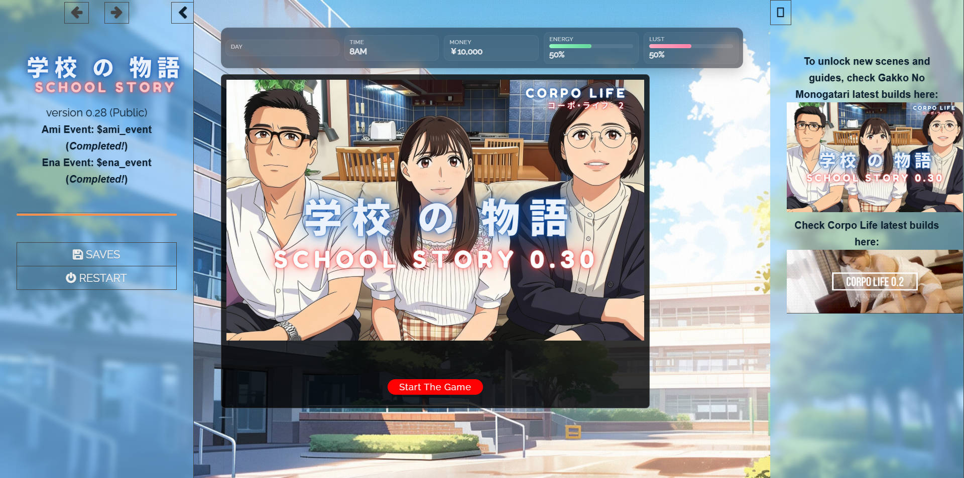 HTML/汉化/真人丨学校の物语 Gakko No Monogatari V0.29 浏览器汉化 【20260224】 游戏截图 5