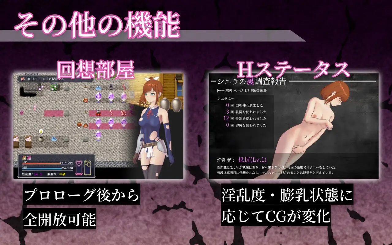精品RPG/汉化/双端丨希耶拉的淫靡异变调查 シエラの淫らな異変調査-女剣士はソロでイク-【20260321】 游戏截图 3