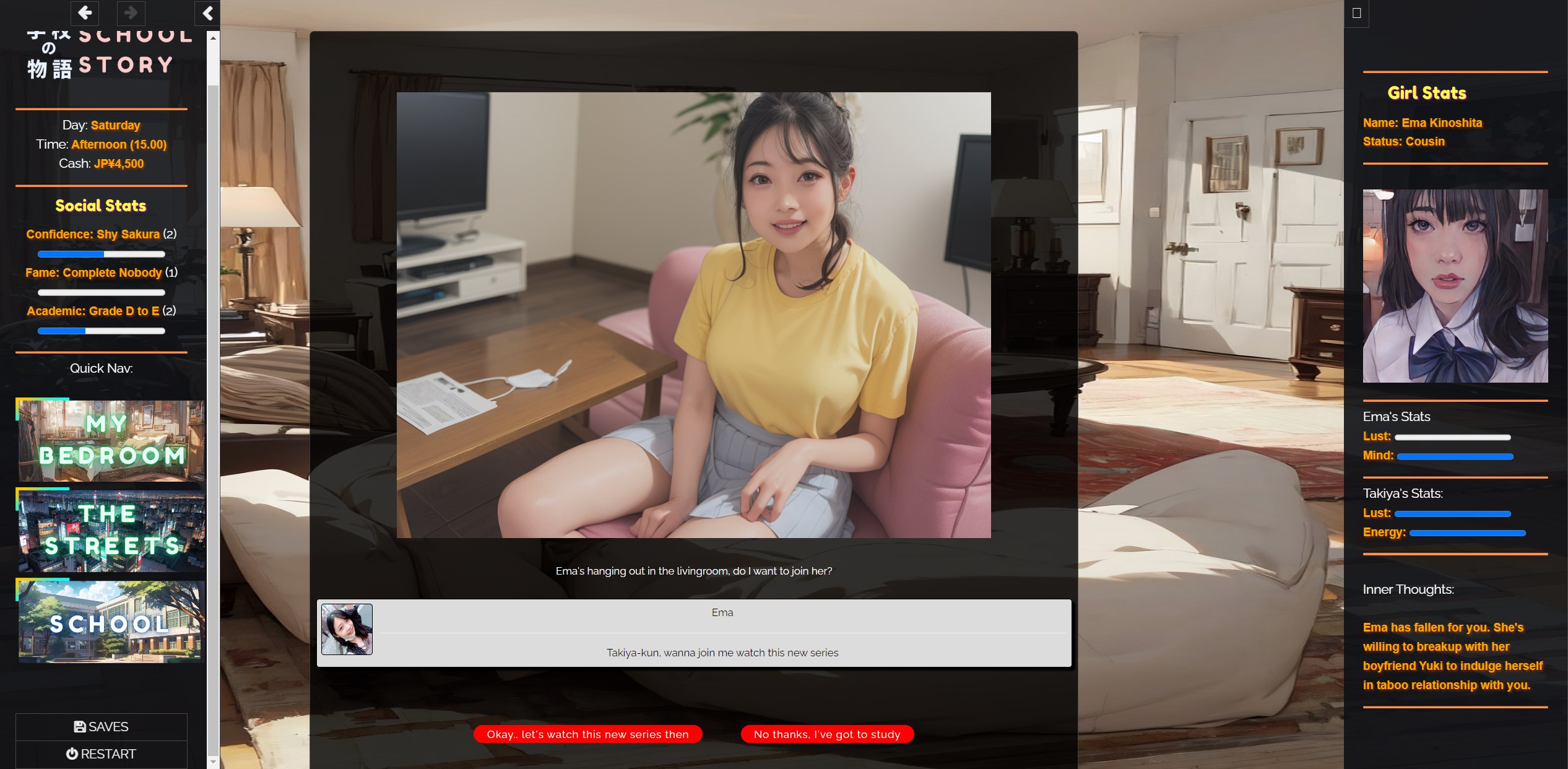 HTML/汉化/真人丨学校の物语 Gakko No Monogatari V0.31 浏览器汉化 【20260407】 游戏截图 3
