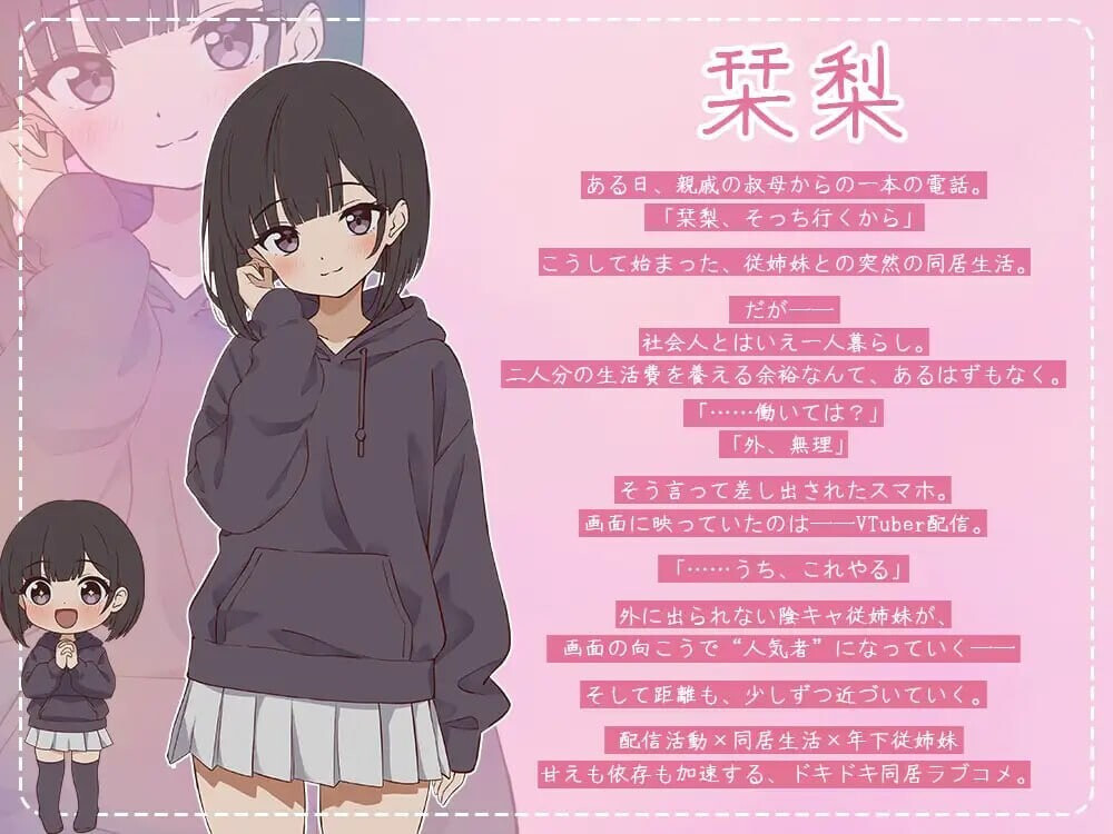 SLG汉化PC动态CV丨突然同居的表妹似乎要当VTuber—只有我知道的秘密素颜 突然同居した従姉妹はVTuberになるらしい-俺だけが知る秘密の素顔 v1.0.6 汉化版【20260626】 游戏截图 4