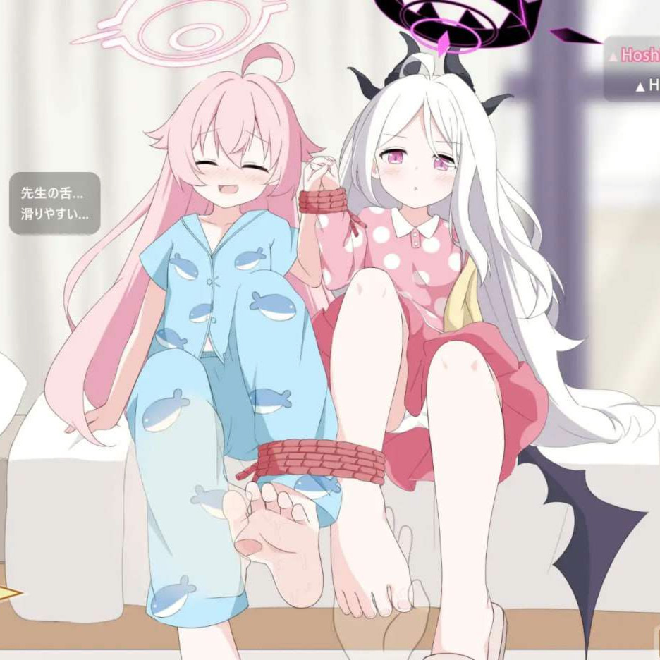 星野&日奈足部舔舐