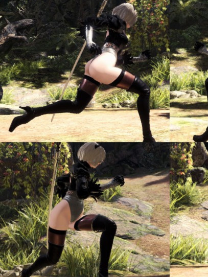 魔物猎人2B攀爬